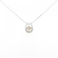 【新品】PT ホースシュー ダイヤモンド ネックレス 0.10CT