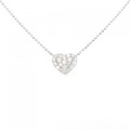 K18WG ハート パヴェ ダイヤモンド ネックレス 0.60CT