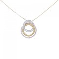K18スリーカラー/K18YG ダイヤモンド ネックレス 1.06CT