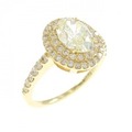 【新品】K18YG ダイヤモンド リング 1.217CT VLY VS1 オーバルカット