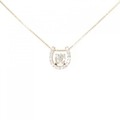 K18PG ホースシュー ダイヤモンド ネックレス 0.324CT