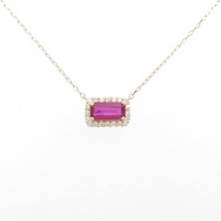 【リメイク】K18YG ルビー ネックレス 0.92CT タイ産