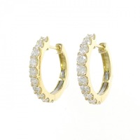 【新品】K18YG ダイヤモンド ピアス 1.00CT