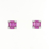 【新品】PT ルビー ピアス 1.14CT