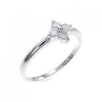 K18WG フラワー ダイヤモンド リング 0.13CT