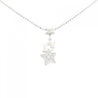 K18WG/750WG スター ダイヤモンド ネックレス 0.20CT