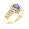 K18YG サファイヤ リング 0.49CT