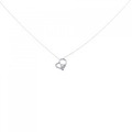 【新品】PT ハート ダイヤモンド ネックレス 0.02CT