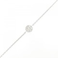 K18WG フラワー ダイヤモンド ブレスレット 0.20CT