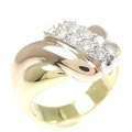 K18YG/PT/K18PG ダイヤモンド リング 0.31CT