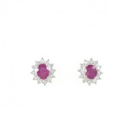 PT ルビー ピアス 0.90CT