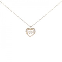 K18PG ハート ダイヤモンド ネックレス 0.08CT