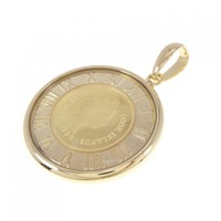 K18YG枠 コイン ペンダント