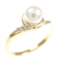 K18YG アコヤパール リング 5.3mm