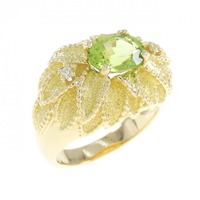K18YG ペリドット リング
