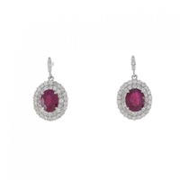 PT ルビー ピアス 4.317CT ビルマ産