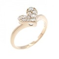 K18PG ハート ダイヤモンド リング 0.30CT