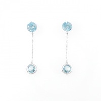 K18WG ジルコン ピアス 3.20CT