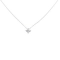 K18WG フラワー ダイヤモンド ネックレス 0.10CT
