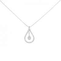 K18WG ダイヤモンド ネックレス 0.45CT