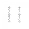 PT フラワー ダイヤモンド ピアス 0.36CT