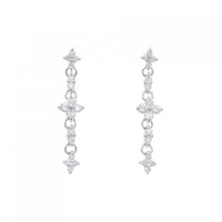 PT フラワー ダイヤモンド ピアス 0.36CT