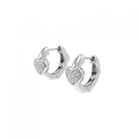 PT ハート ダイヤモンド ピアス 0.08CT