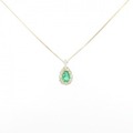 【新品】K18YG エメラルド ネックレス 0.18CT
