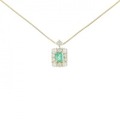 【新品】K18YG エメラルド ネックレス 0.13CT