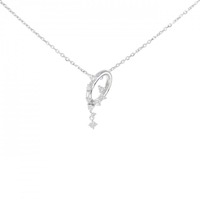 K18WG ダイヤモンド ネックレス 0.14CT