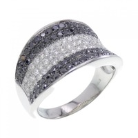 K18WG/K18BG パヴェ ダイヤモンド リング 1.06CT