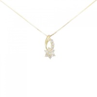 K18YG フラワー ダイヤモンド ネックレス 0.50CT