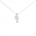 PT ト音記号 ダイヤモンド ネックレス 0.30CT