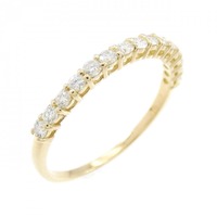 K18YG ハーフエタニティ ダイヤモンド リング 0.30CT