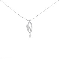 K18WG ダイヤモンド ネックレス 0.15CT