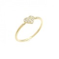 K18YG ハート ダイヤモンド ピンキー リング 0.05CT