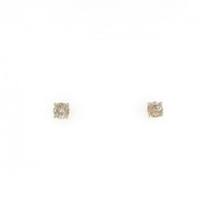 K18YG ソリティア ダイヤモンド ピアス 0.40CT