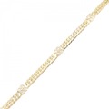 K18YG フラワー ダイヤモンド ブレスレット 0.61CT