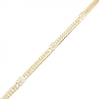 K18YG フラワー ダイヤモンド ブレスレット 0.61CT