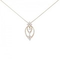 K18PG フラワー ダイヤモンド ネックレス 0.50CT