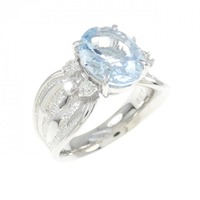 K18WG アクアマリン リング 2.07CT