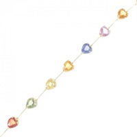 K18YG ハート サファイヤ ブレスレット 5.00CT