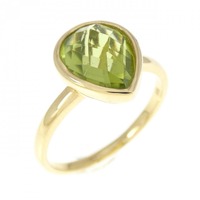 K18YG ペリドット リング