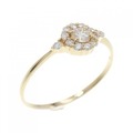 【リメイク】K18YG ダイヤモンド リング 0.22CT