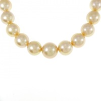 シルバークラスプ 白蝶パール ネックレス 10-14mm