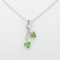 K18WG グリーンガーネットネックレス30％引き