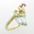 K18YG アクアマリンリング
