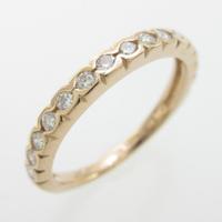 【リメイク】K18PG ハーフエタニティ ダイヤモンドリング20％引き