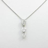 PT スリーストーン ダイヤモンドネックレス20％引き