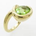 K18YG ペリドットリング